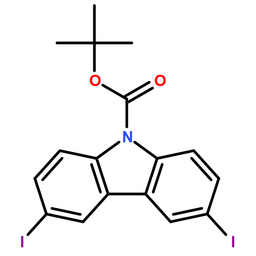 9H-Carbazole-9-carboxylic acid, 3,6-diiodo-, 1,1-dimethylethyl ester