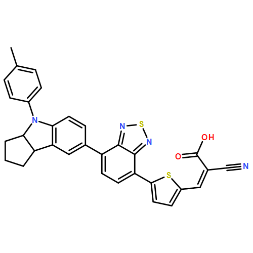 2-Propenoic acid, 2-cyano-3-[5-[7-[1,2,3,3a,4,8b-hexahydro-4-(4-methylphenyl)cyclopent[b]indol-7-yl]-2,1,3-benzothiadiazol-4-yl]-2-thienyl]-