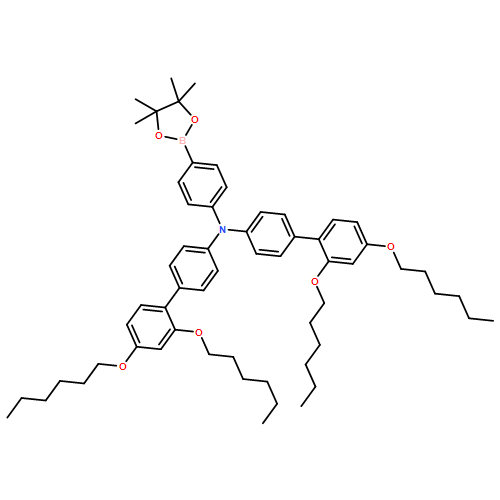 [1,1'-Biphenyl]-4-amine, N-[2',4'-bis(hexyloxy)[1,1'-biphenyl]-4-yl]-2',4'-bis(hexyloxy)-N-[4-(4,4,5,5-tetramethyl-1,3,2-dioxaborolan-2-yl)phenyl]-