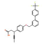 Benzenepropanoic acid, β-1-propyn-1-yl-4-[[4'-(trifluoromethyl)[1,1'-biphenyl]-3-yl]methoxy]-, (βS)-