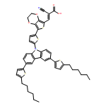 2-Propenoic acid, 3-[7-[5-[3,6-bis(5-hexyl-2-thienyl)-9H-carbazol-9-yl]-2-thienyl]-2,3-dihydrothieno[3,4-b]-1,4-dioxin-5-yl]-2-cyano-