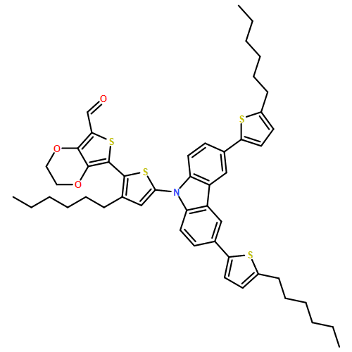 Thieno[3,4-b]-1,4-dioxin-5-carboxaldehyde, 7-[5-[3,6-bis(5-hexyl-2-thienyl)-9H-carbazol-9-yl]-3-hexyl-2-thienyl]-2,3-dihydro-