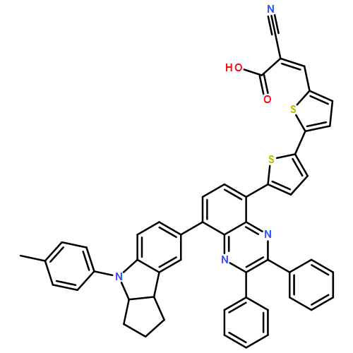 2-Propenoic acid, 2-cyano-3-[5'-[8-[1,2,3,3a,4,8b-hexahydro-4-(4-methylphenyl)cyclopent[b]indol-7-yl]-2,3-diphenyl-5-quinoxalinyl][2,2'-bithiophen]-5-yl]-