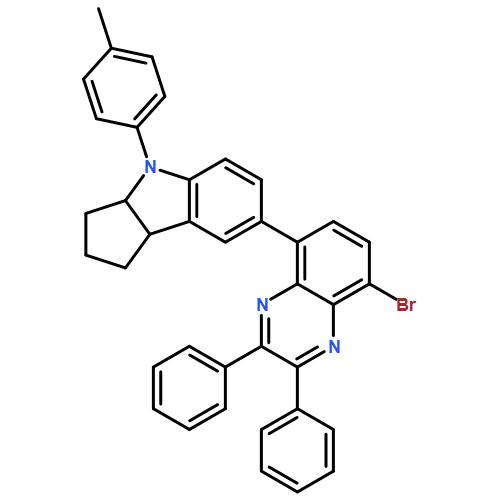 Cyclopent[b]indole, 7-(8-bromo-2,3-diphenyl-5-quinoxalinyl)-1,2,3,3a,4,8b-hexahydro-4-(4-methylphenyl)-