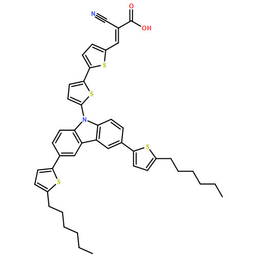 2-Propenoic acid, 3-[5'-[3,6-bis(5-hexyl-2-thienyl)-9H-carbazol-9-yl][2,2'-bithiophen]-5-yl]-2-cyano-