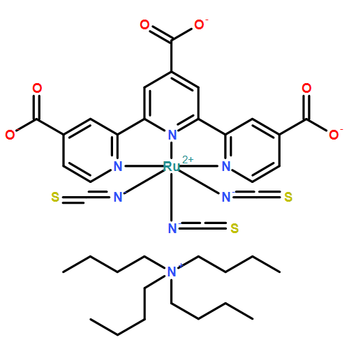 1-Butanaminium, N,N,N-tributyl-, hydrogen (OC-6-32)-[[2,2':6',2''-terpyridine]-4,4',4''-tricarboxylato(3-)-κN1,κN1',κN1'']tris(thiocyanato-κN)ruthenate(4-)