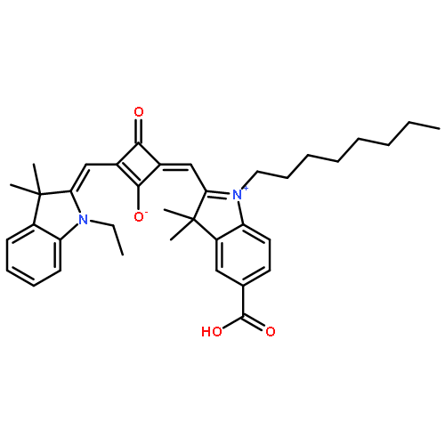 (E)-4-((5-carboxy-3,3-dimethyl-1-octyl-3H-indolium-2-yl)methylene)-2-((E)-(1-ethyl-3,3-dimethylindolin-2-ylidene)methyl)-3-oxocyclobut-1-enolate