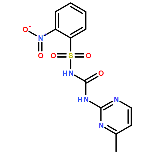 Benzenesulfonamide, N-[[(4-methyl-2-pyrimidinyl)amino]carbonyl]-2-nitro-