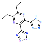 Pyrazine, 2,3-diethyl-5,6-bis(2H-tetrazol-5-yl)-