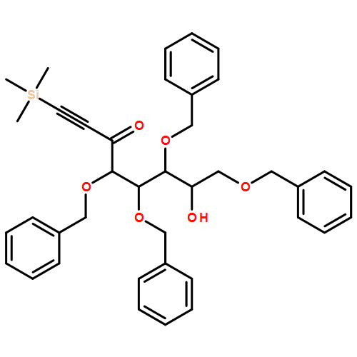 D-gluco-Oct-1-yn-3-ulose, 1,2-dideoxy-4,5,6,8-tetrakis-O-(phenylmethyl)-1-(trimethylsilyl)-