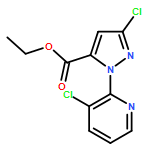 1H-Pyrazole-5-carboxylic acid, 3-chloro-1-(3-chloro-2-pyridinyl)-, ethyl ester
