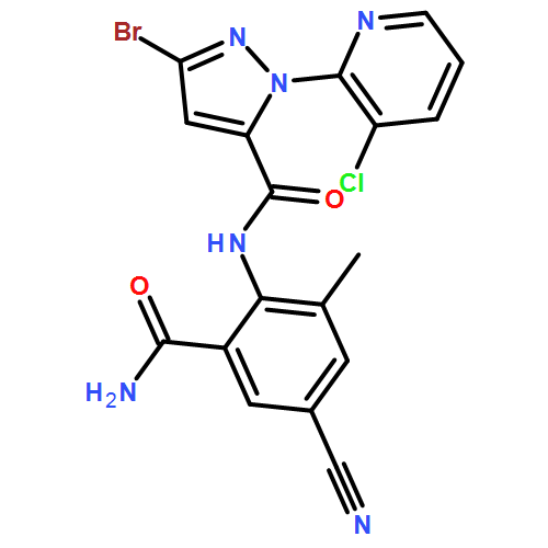 1H-Pyrazole-5-carboxamide, N-[2-(aminocarbonyl)-4-cyano-6-methylphenyl]-3-bromo-1-(3-chloro-2-pyridinyl)-