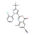 4H-3,1-Benzoxazine-6-carbonitrile, 2-[1-(3-chloro-2-pyridinyl)-3-(trifluoromethyl)-1H-pyrazol-5-yl]-8-methyl-4-oxo-