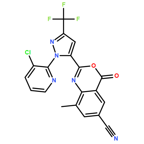 4H-3,1-Benzoxazine-6-carbonitrile, 2-[1-(3-chloro-2-pyridinyl)-3-(trifluoromethyl)-1H-pyrazol-5-yl]-8-methyl-4-oxo-
