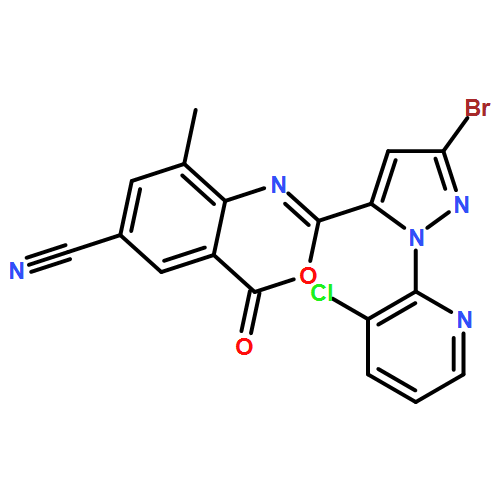 4H-3,1-Benzoxazine-6-carbonitrile, 2-[3-bromo-1-(3-chloro-2-pyridinyl)-1H-pyrazol-5-yl]-8-methyl-4-oxo-