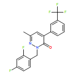 3(2H)-Pyridazinone, 2-[(2,4-difluorophenyl)methyl]-6-methyl-4-[3-(trifluoromethyl)phenyl]-