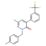 3(2H)-Pyridazinone, 6-methyl-2-[(4-methylphenyl)methyl]-4-[3-(trifluoromethyl)phenyl]-