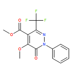 4-Pyridazinecarboxylic acid, 1,6-dihydro-5-methoxy-6-oxo-1-phenyl-3-(trifluoromethyl)-, methyl ester