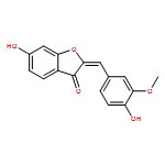3(2H)-Benzofuranone, 6-hydroxy-2-[(4-hydroxy-3-methoxyphenyl)methylene]-, (2Z)-