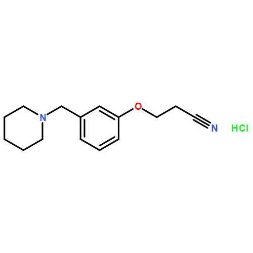 Propanenitrile, 3-[3-(1-piperidinylmethyl)phenoxy]-, monohydrochloride