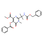 4-Pyrimidinecarboxylic acid, 5-(benzoyloxy)-1,6-dihydro-1-methyl-2-[1-methyl-1-[[(phenylmethoxy)carbonyl]amino]ethyl]-6-oxo-, methyl ester