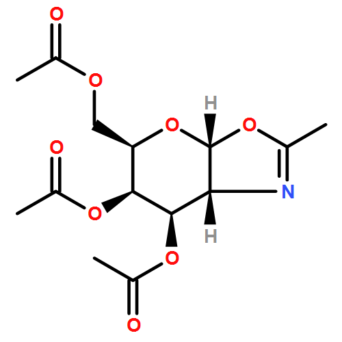 5H-Pyrano[3,2-d]oxazole-5-methanol,6,7-bis(acetyloxy)-3a,6,7,7a-tetrahydro-2-methyl-, acetate (ester)