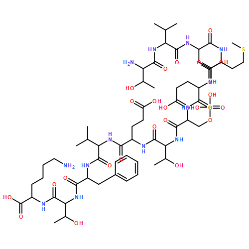 L-Lysine, L-threonyl-L-valyl-L-α-aspartyl-L-methionyl-L-α-glutamyl-O-phosphono-L-seryl-L-threonyl-L-α-glutamyl-L-valyl-L-phenylalanyl-L-threonyl-
