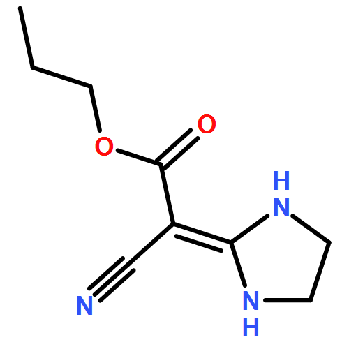 Acetic acid, 2-cyano-2-(2-imidazolidinylidene)-, propyl ester