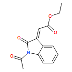 Acetic acid, 2-(1-acetyl-1,2-dihydro-2-oxo-3H-indol-3-ylidene)-, ethyl ester