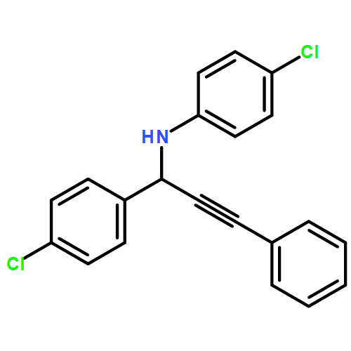 Benzenemethanamine, 4-chloro-N-(4-chlorophenyl)-α-(2-phenylethynyl)-