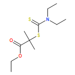 Propanoic acid, 2-[[(diethylamino)thioxomethyl]thio]-2-methyl-, ethyl ester