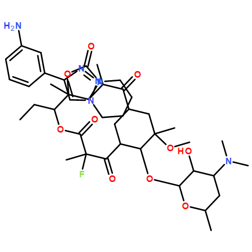 2H-Oxacyclotetradecino[4,3-d]oxazole-2,6,8,14(1H,7H,9H)-tetrone, 1-[4-[4-(3-aminophenyl)-1H-1,2,3-triazol-1-yl]butyl]-4-ethyl-7-fluorooctahydro-11-