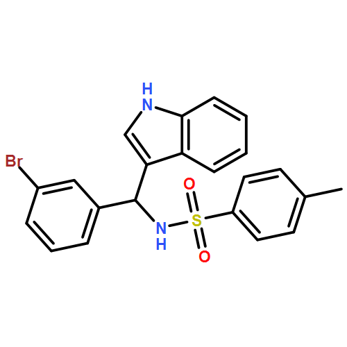 Benzenesulfonamide, N-[(3-bromophenyl)-1H-indol-3-ylmethyl]-4-methyl-, (-)-
