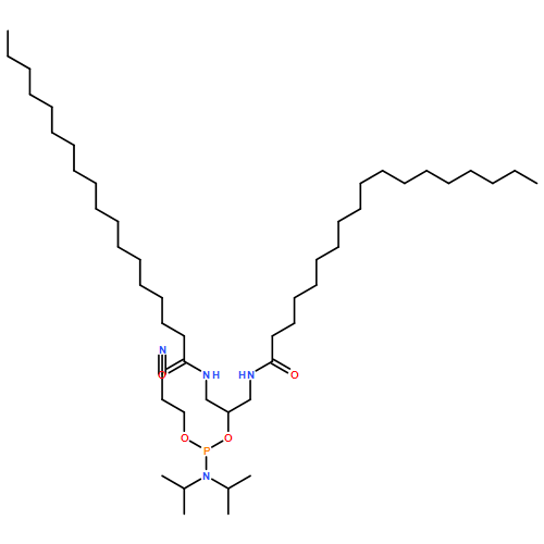 Phosphoramidous acid, N,N-bis(1-methylethyl)-, 2-cyanoethyl 2-[(1-oxooctadecyl)amino]-1-[[(1-oxooctadecyl)amino]methyl]ethyl ester