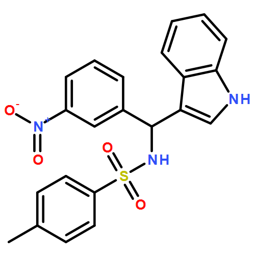 Benzenesulfonamide, N-[1H-indol-3-yl(3-nitrophenyl)methyl]-4-methyl-, (-)-