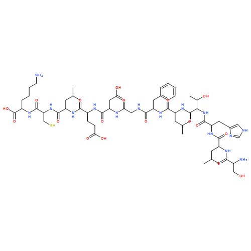 L-Lysine, L-seryl-L-leucyl-L-histidyl-L-threonyl-L-leucyl-L-phenylalanylglycyl-L-α-aspartyl-L-α-glutamyl-L-leucyl-L-cysteinyl-
