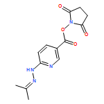 3-Pyridinecarboxylic acid, 6-[2-(1-methylethylidene)hydrazinyl]-, 2,5-dioxo-1-pyrrolidinyl ester