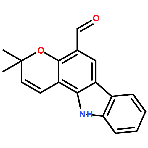 Pyrano[3,2-a]carbazole-5-carboxaldehyde, 3,11-dihydro-3,3-dimethyl-