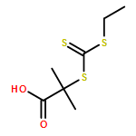 Propanoic acid, 2-[[(ethylthio)thioxomethyl]thio]-2-methyl-