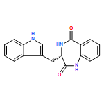 1H-1,4-Benzodiazepine-2,5-dione,3,4-dihydro-3-(1H-indol-3-ylmethyl)-, (S)-