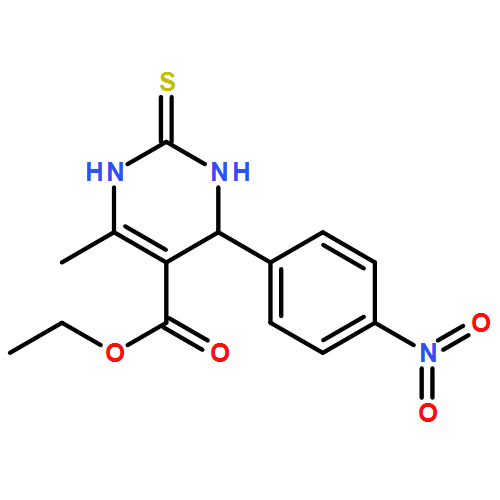 5-Pyrimidinecarboxylic acid,1,2,3,4-tetrahydro-6-methyl-4-(4-nitrophenyl)-2-thioxo-, ethyl ester