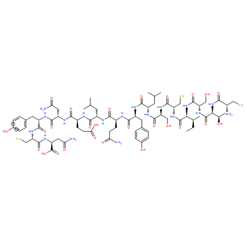 L-Asparagine,L-cysteinyl-L-threonyl-L-seryl-L-isoleucyl-L-cysteinyl-L-seryl-L-leucyl-L-tyrosyl-L-glutaminyl-L-leucyl-L-a-glutamyl-L-asparaginyl-L-tyrosyl-L-cysteinyl-