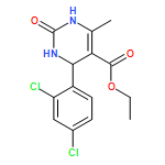 5-Pyrimidinecarboxylic acid, 4-(2,4-dichlorophenyl)-1,2,3,4-tetrahydro-6-methyl-2-oxo-, ethyl ester