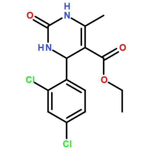 5-Pyrimidinecarboxylic acid, 4-(2,4-dichlorophenyl)-1,2,3,4-tetrahydro-6-methyl-2-oxo-, ethyl ester