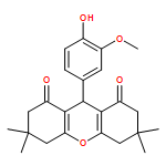 1H-Xanthene-1,8(2H)-dione, 3,4,5,6,7,9-hexahydro-9-(4-hydroxy-3-methoxyphenyl)-3,3,6,6-tetramethyl-