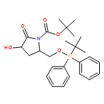 1-Pyrrolidinecarboxylic acid, 5-[[[(1,1-dimethylethyl)diphenylsilyl]oxy]methyl]-3-hydroxy-2-oxo-, 1,1-dimethylethyl ester, (3S,5R)-
