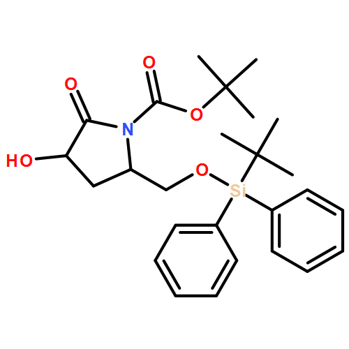 1-Pyrrolidinecarboxylic acid, 5-[[[(1,1-dimethylethyl)diphenylsilyl]oxy]methyl]-3-hydroxy-2-oxo-, 1,1-dimethylethyl ester, (3S,5R)-