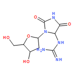 Guanidine, [3-(2-deoxy-β-D-erythro-pentofuranosyl)-2,5-dioxo-4-imidazolidinyl]-