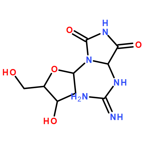 Guanidine, [3-(2-deoxy-β-D-erythro-pentofuranosyl)-2,5-dioxo-4-imidazolidinyl]-