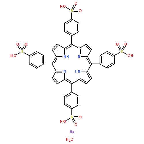 Benzenesulfonic acid, 4,4',4'',4'''-(21H,23H-porphine-5,10,15,20-tetrayl)tetrakis-, sodium salt, hydrate (1:4:12)